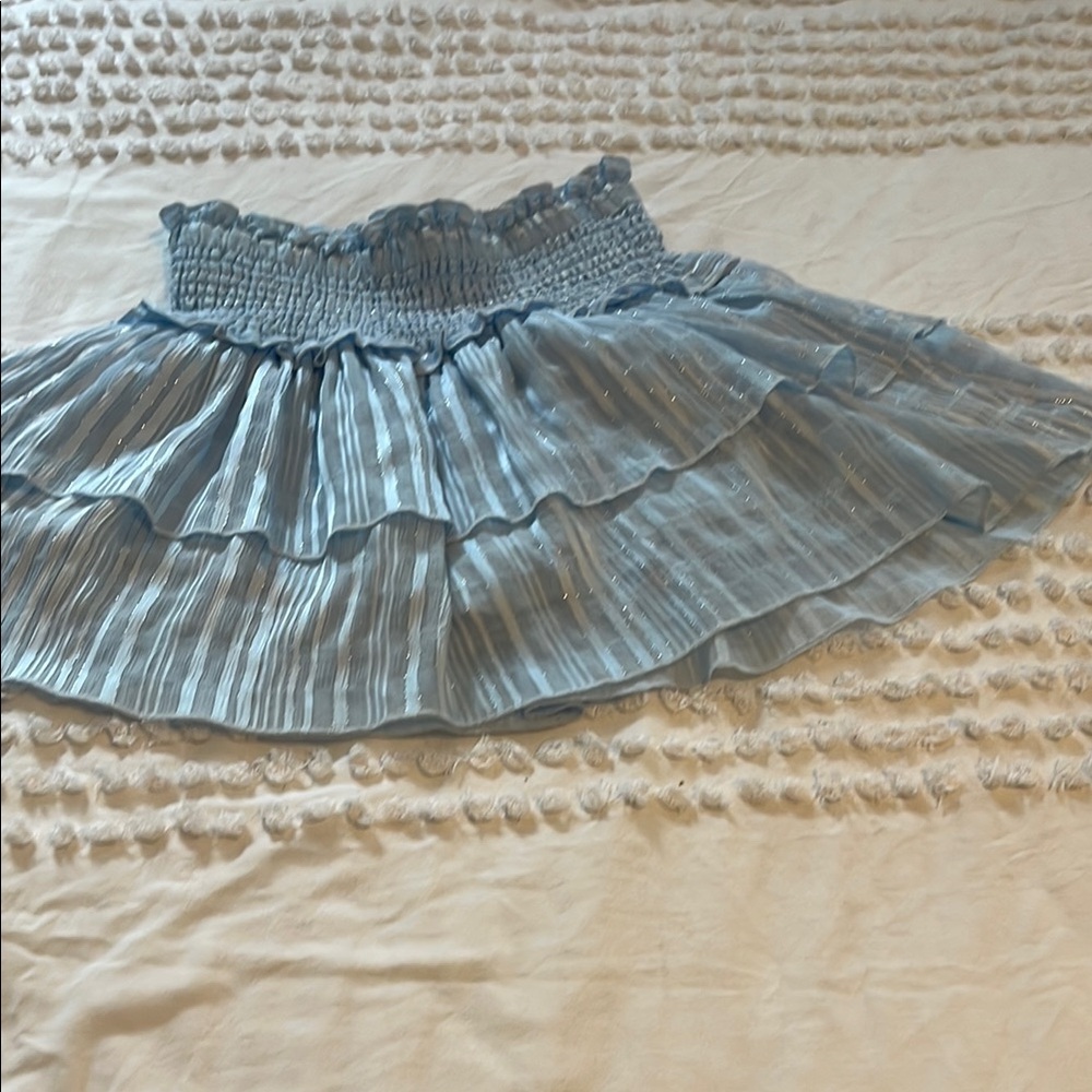 Elegant Blue Ruffled Skirt